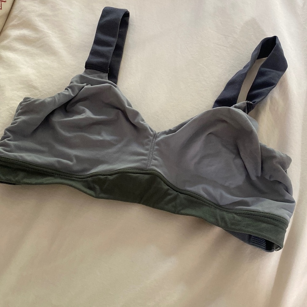 SPANX large gray and green bra